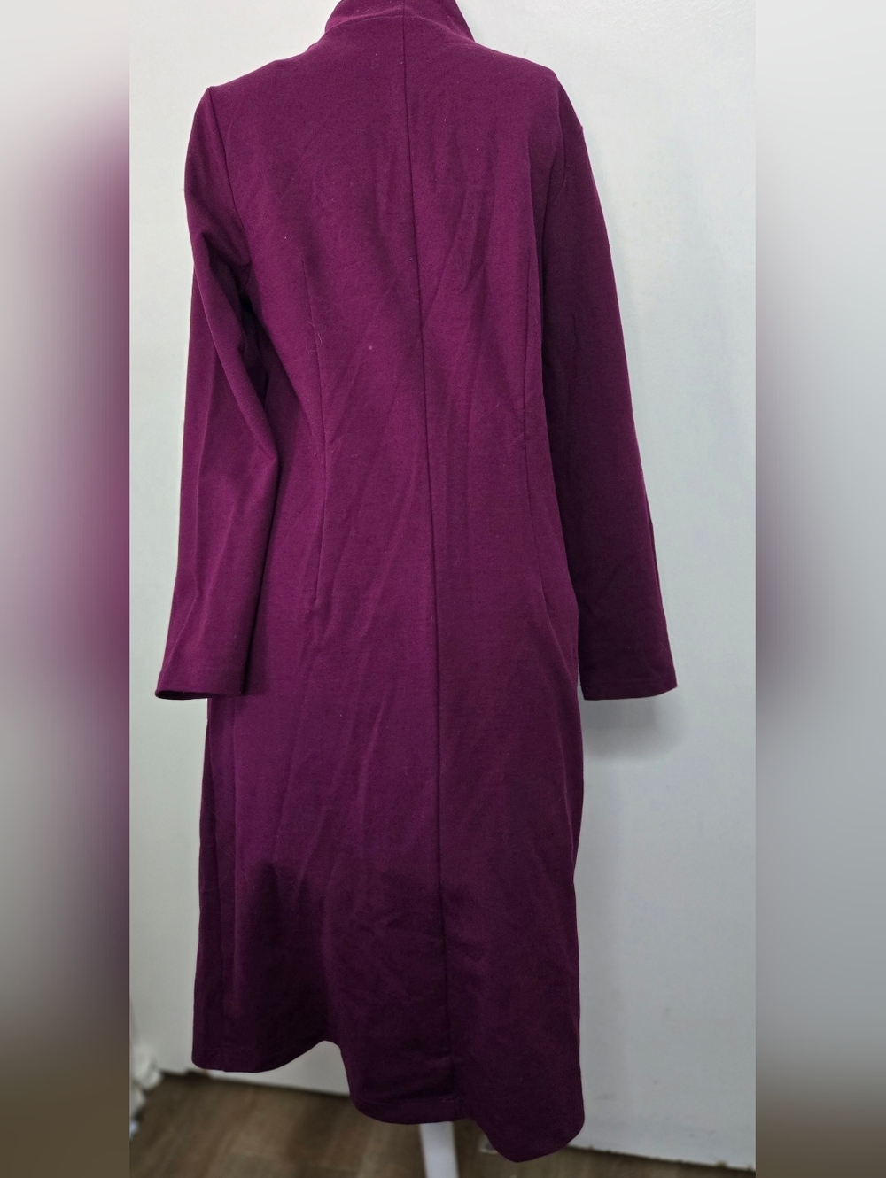 Appleseed's Womens Petite Purple Long Sleeve Mock Neck Dress Size Petite Small - Picture 2 of 4